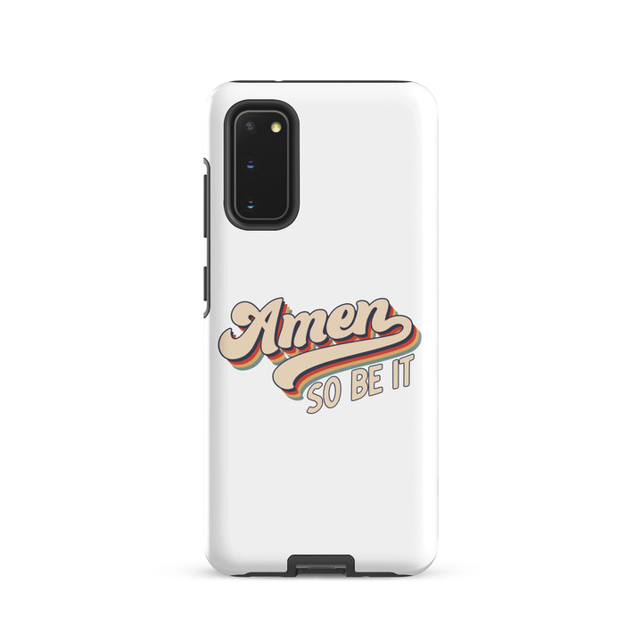 Christian Phone Case Amen So Be It White for Samsung® Samsung® Phone Cases Glossy Samsung Galaxy S20 