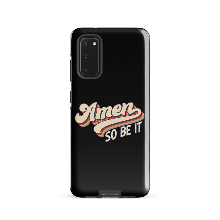 Christian Phone Case Amen So Be It Black for Samsung® Samsung® Phone Cases Glossy Samsung Galaxy S20 