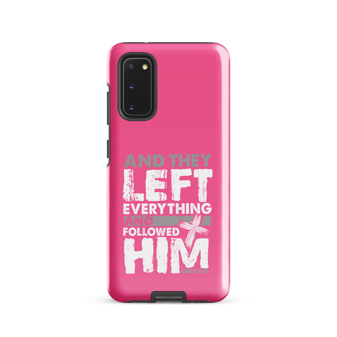 Christian Phone Case Left Everything Cross Pink for Samsung® Samsung® Phone Cases Glossy Samsung Galaxy S20 