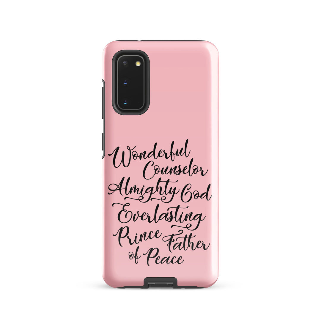 Christian Phone Case Wonderful Counselor Pink for Samsung® Samsung® Phone Cases Glossy Samsung Galaxy S20 