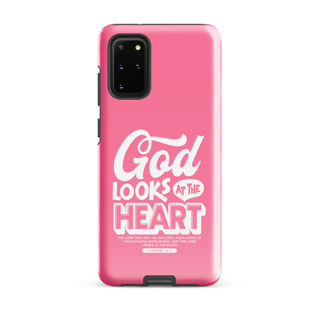 Christian Phone Case God Looks At Heart  for Samsung® Samsung® Phone Cases Glossy Samsung Galaxy S20 Plus 