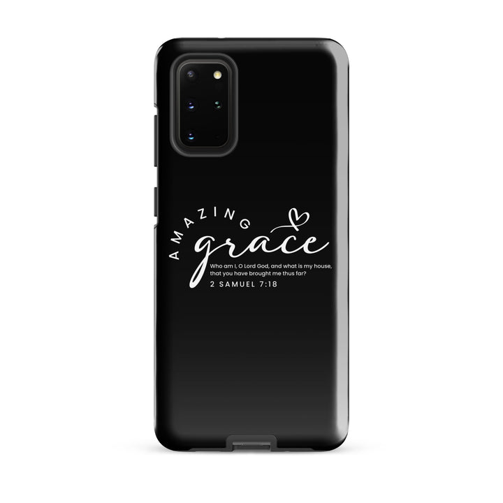 Christian Phone Case Amazing Grace Heart Black for Samsung® Samsung® Phone Cases Glossy Samsung Galaxy S20 Plus 