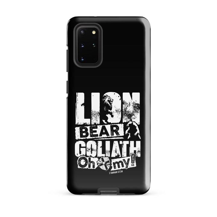 Christian Phone Case Lion Bear Goliath Black for Samsung® Samsung® Phone Cases Glossy Samsung Galaxy S20 Plus 