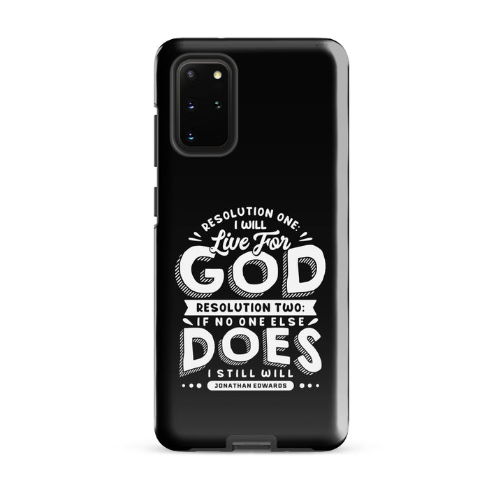 Christian Phone Case Live For God Black for Samsung® Samsung® Phone Cases Glossy Samsung Galaxy S20 Plus 