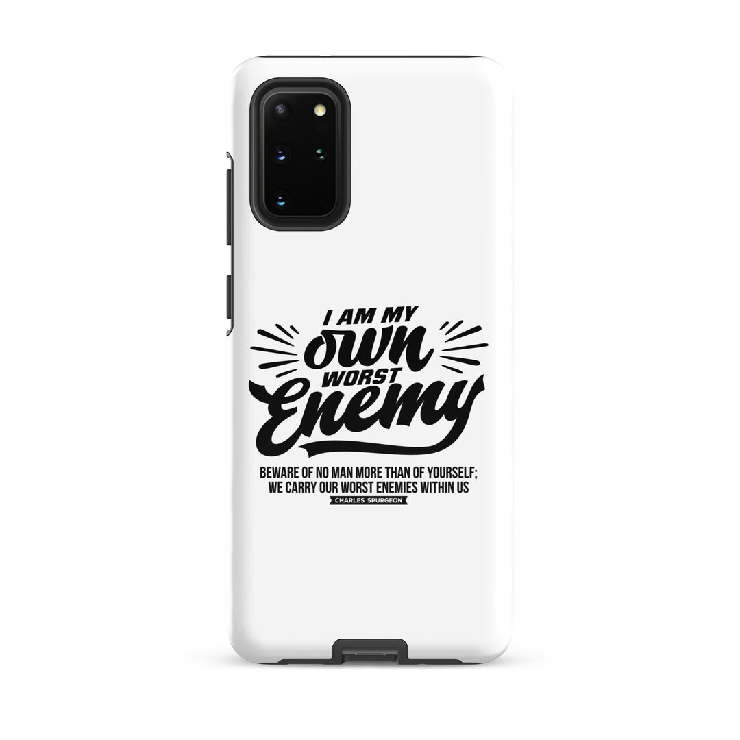 Christian Phone Case Worst Enemy White for Samsung® Samsung® Phone Cases Glossy Samsung Galaxy S20 Plus 