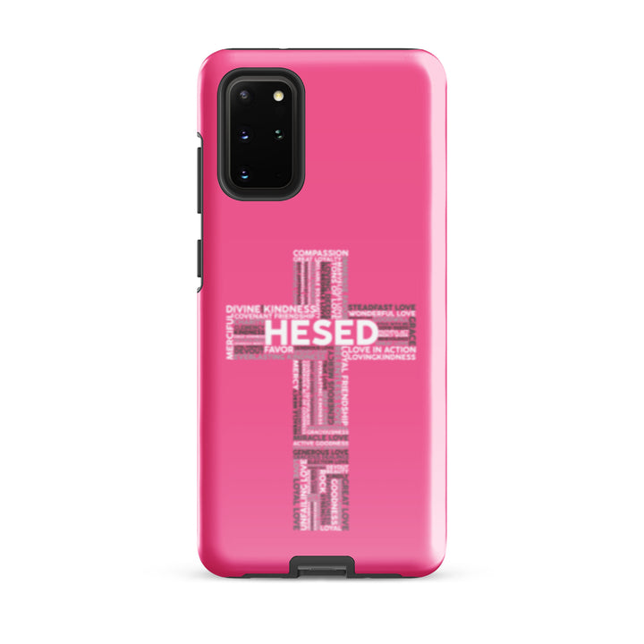 Christian Phone Case Hesed Cross Pink for Samsung® Samsung® Phone Cases Glossy Samsung Galaxy S20 Plus 