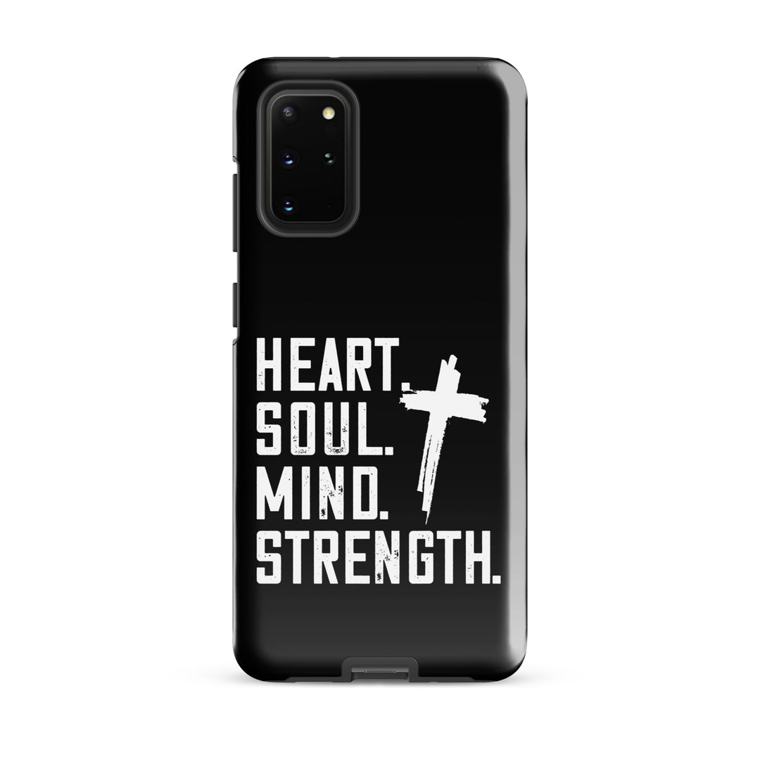 Christian Phone Case Heart Soul Mind Strength Black  for Samsung® Samsung® Phone Cases Glossy Samsung Galaxy S20 Plus 