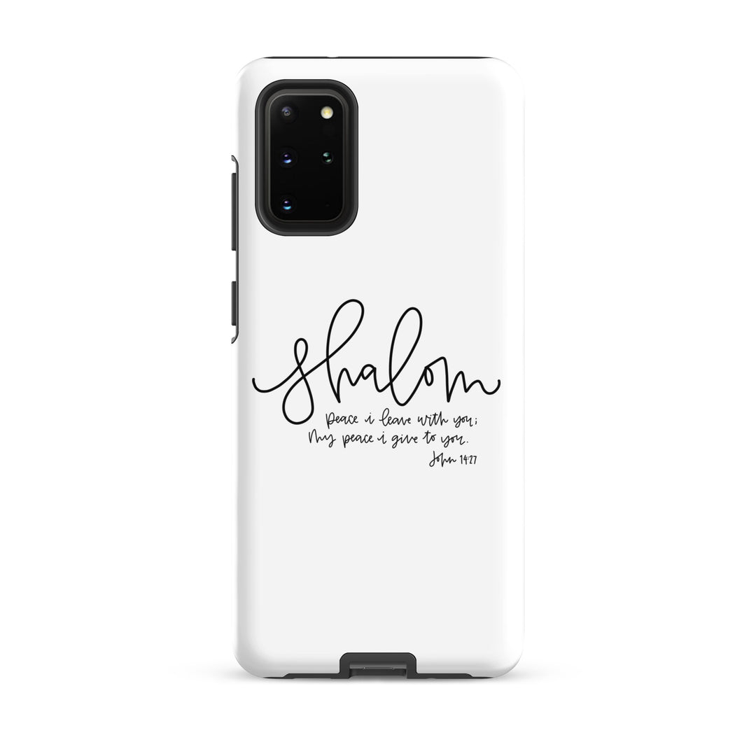 Christian Phone Case Shalom White for Samsung® Samsung® Phone Cases Glossy Samsung Galaxy S20 Plus 