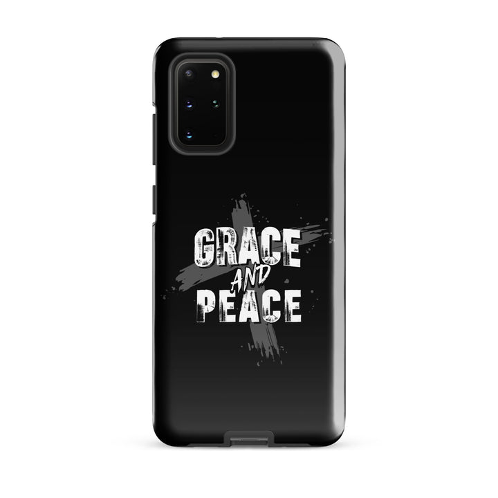 Christian Phone Case Grace and Peace Cross Black for Samsung® Samsung® Phone Cases Glossy Samsung Galaxy S20 Plus 