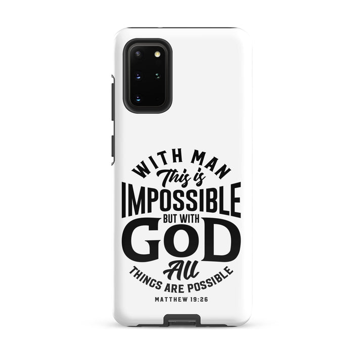 Christian Phone Case All Things Possible White for Samsung® Samsung® Phone Cases Glossy Samsung Galaxy S20 Plus 