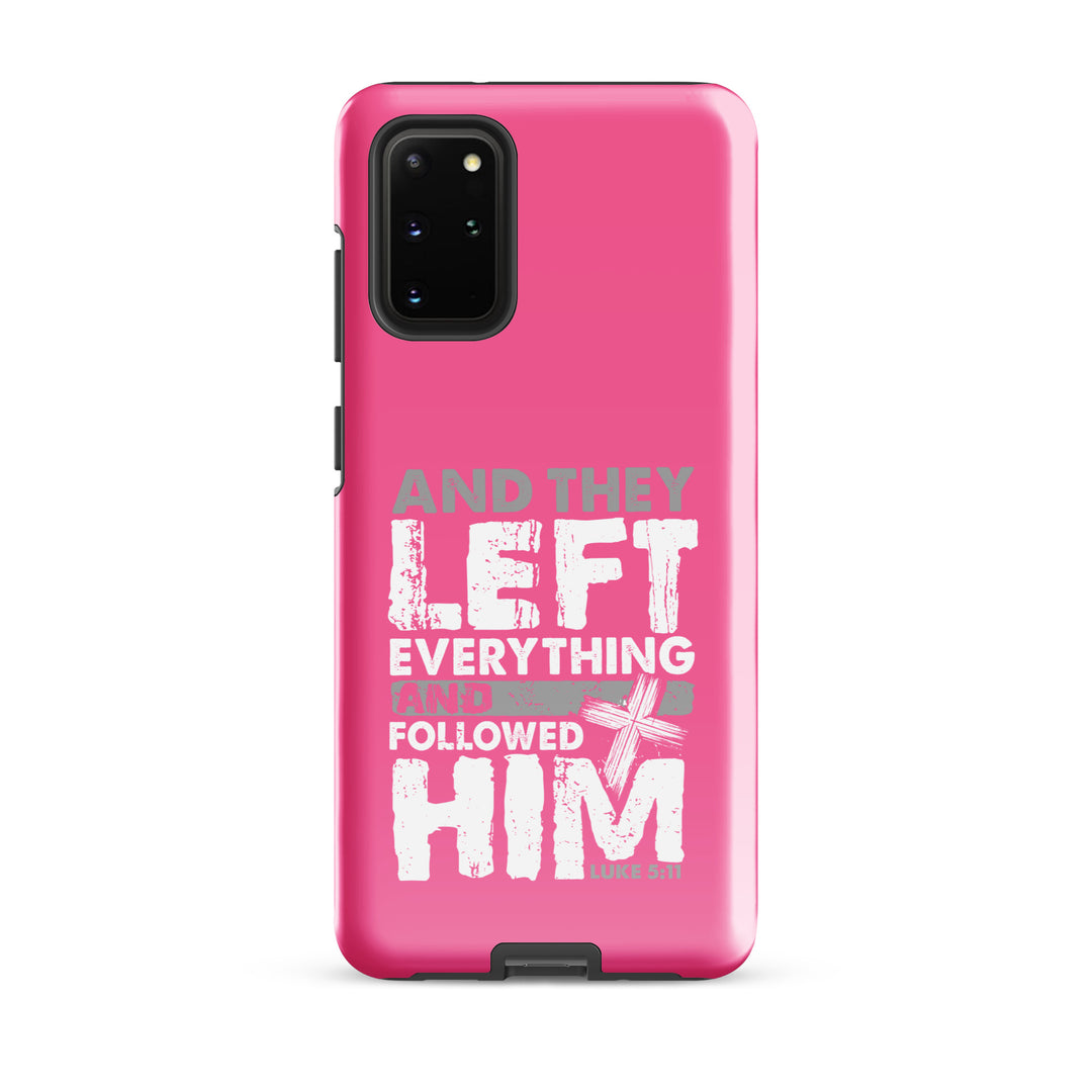 Christian Phone Case Left Everything Cross Pink for Samsung® Samsung® Phone Cases Glossy Samsung Galaxy S20 Plus 