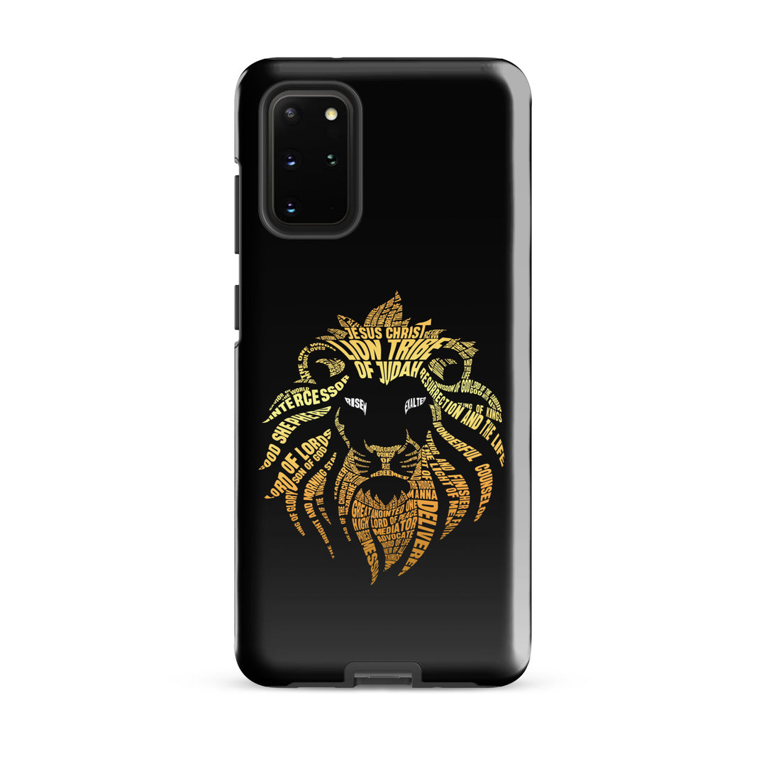 Christian Phone Case Lion Word Cloud Black for Samsung® Samsung® Phone Cases Glossy Samsung Galaxy S20 Plus 