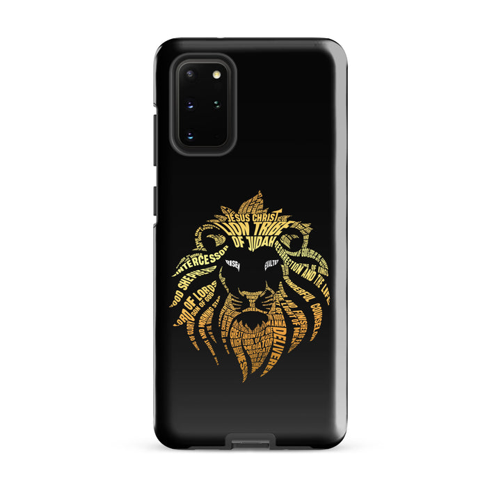 Christian Phone Case Lion Word Cloud Black for Samsung® Samsung® Phone Cases Glossy Samsung Galaxy S20 Plus 