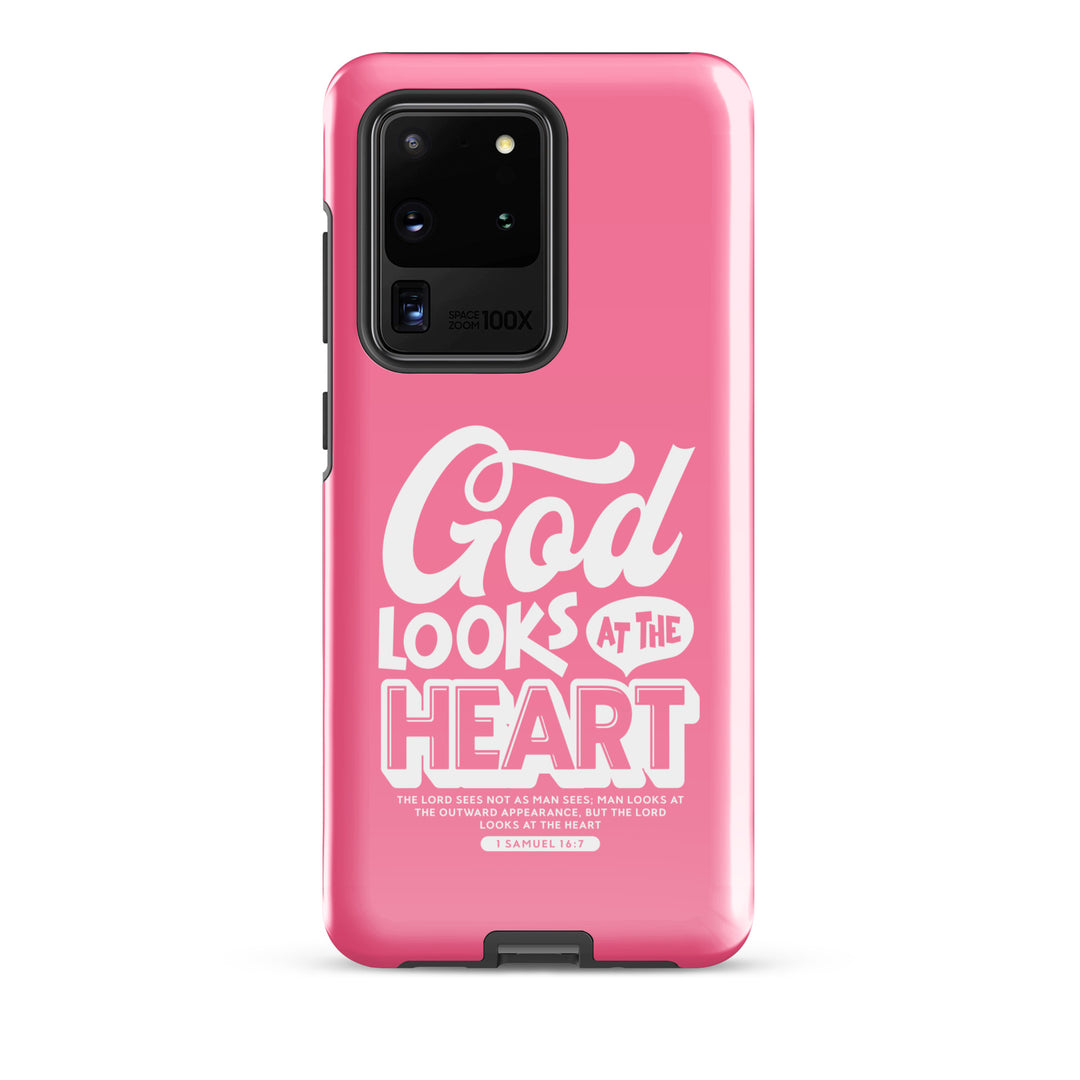 Christian Phone Case God Looks At Heart  for Samsung® Samsung® Phone Cases Glossy Samsung Galaxy S20 Ultra 