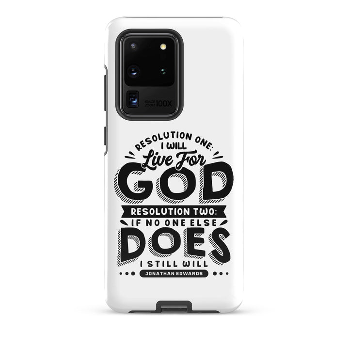 Christian Phone Case Live For God White for Samsung® Samsung® Phone Cases Glossy Samsung Galaxy S20 Ultra 