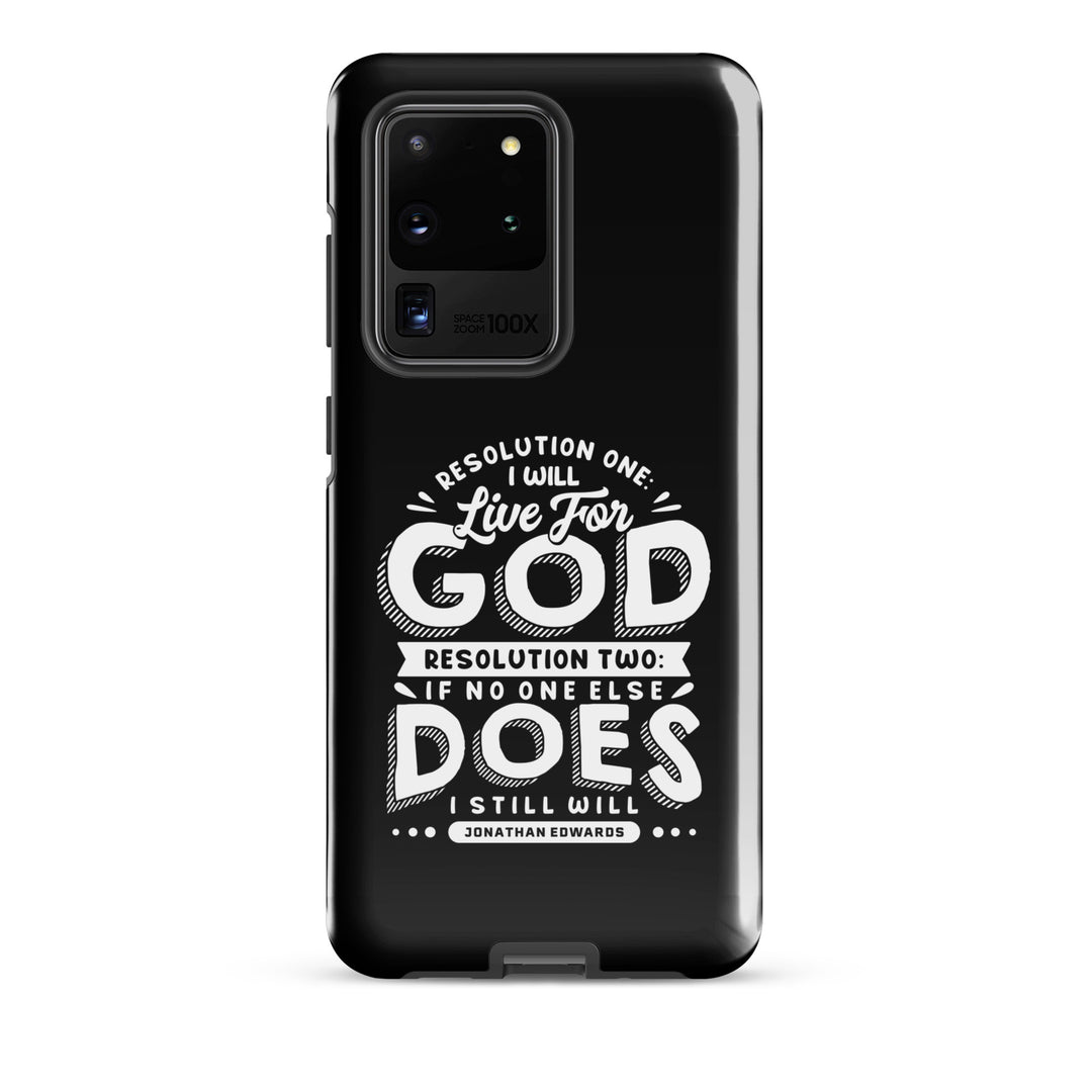 Christian Phone Case Live For God Black for Samsung® Samsung® Phone Cases Glossy Samsung Galaxy S20 Ultra 