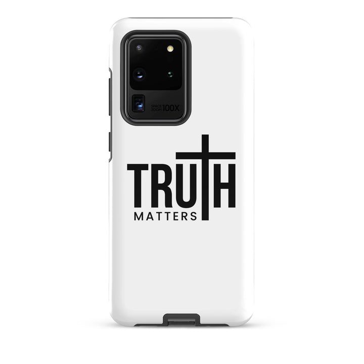 Christian Phone Case Truth Matters White for Samsung® Samsung® Phone Cases Glossy Samsung Galaxy S20 Ultra 