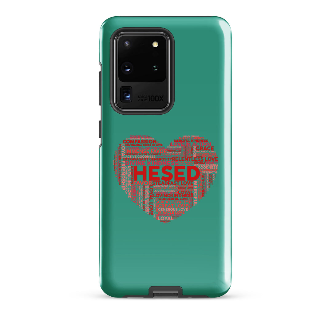 Christian Phone Case Hesed Heart Teal for Samsung® Samsung® Phone Cases Glossy Samsung Galaxy S20 Ultra 