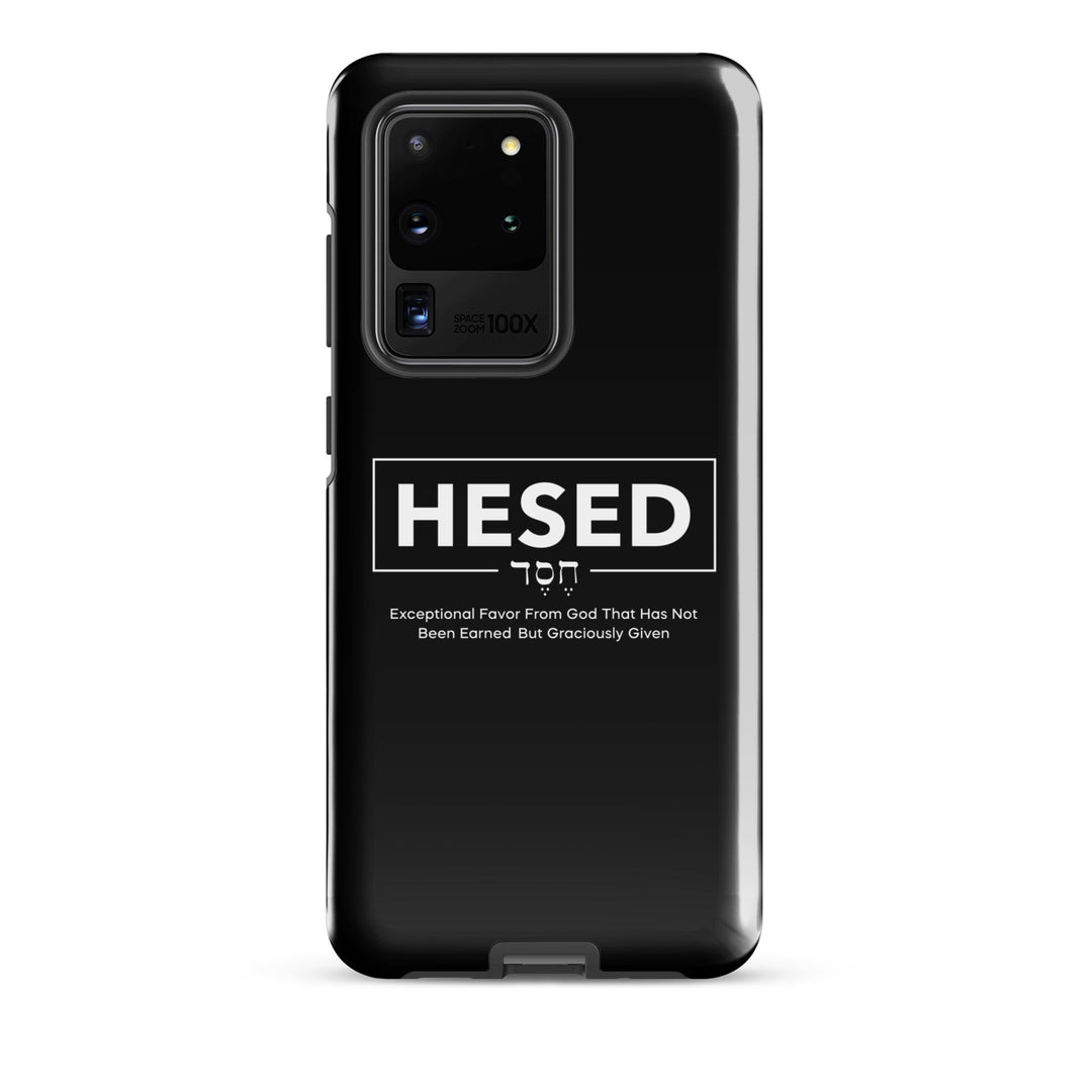 Christian Phone Case Hesed Hebrew Exceptional Favor Black for Samsung® Samsung® Phone Cases Glossy Samsung Galaxy S20 Ultra 