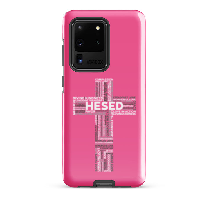 Christian Phone Case Hesed Cross Pink for Samsung® Samsung® Phone Cases Glossy Samsung Galaxy S20 Ultra 