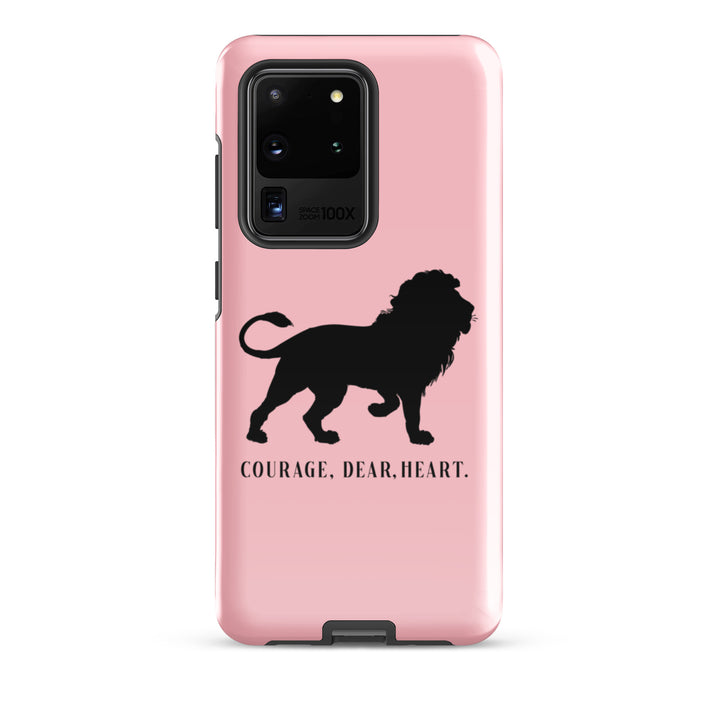 Christian Phone Case Courage Dear Heart Pink for Samsung® Samsung® Phone Cases Glossy Samsung Galaxy S20 Ultra 