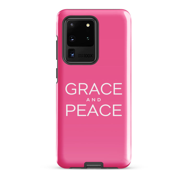 Christian Phone Case Grace and Peace Pink for Samsung® Samsung® Phone Cases Glossy Samsung Galaxy S20 Ultra 