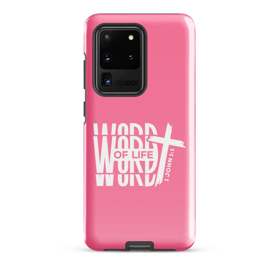 Christian Phone Case Word of Life Cross Pink for Samsung® Samsung® Phone Cases Glossy Samsung Galaxy S20 Ultra 