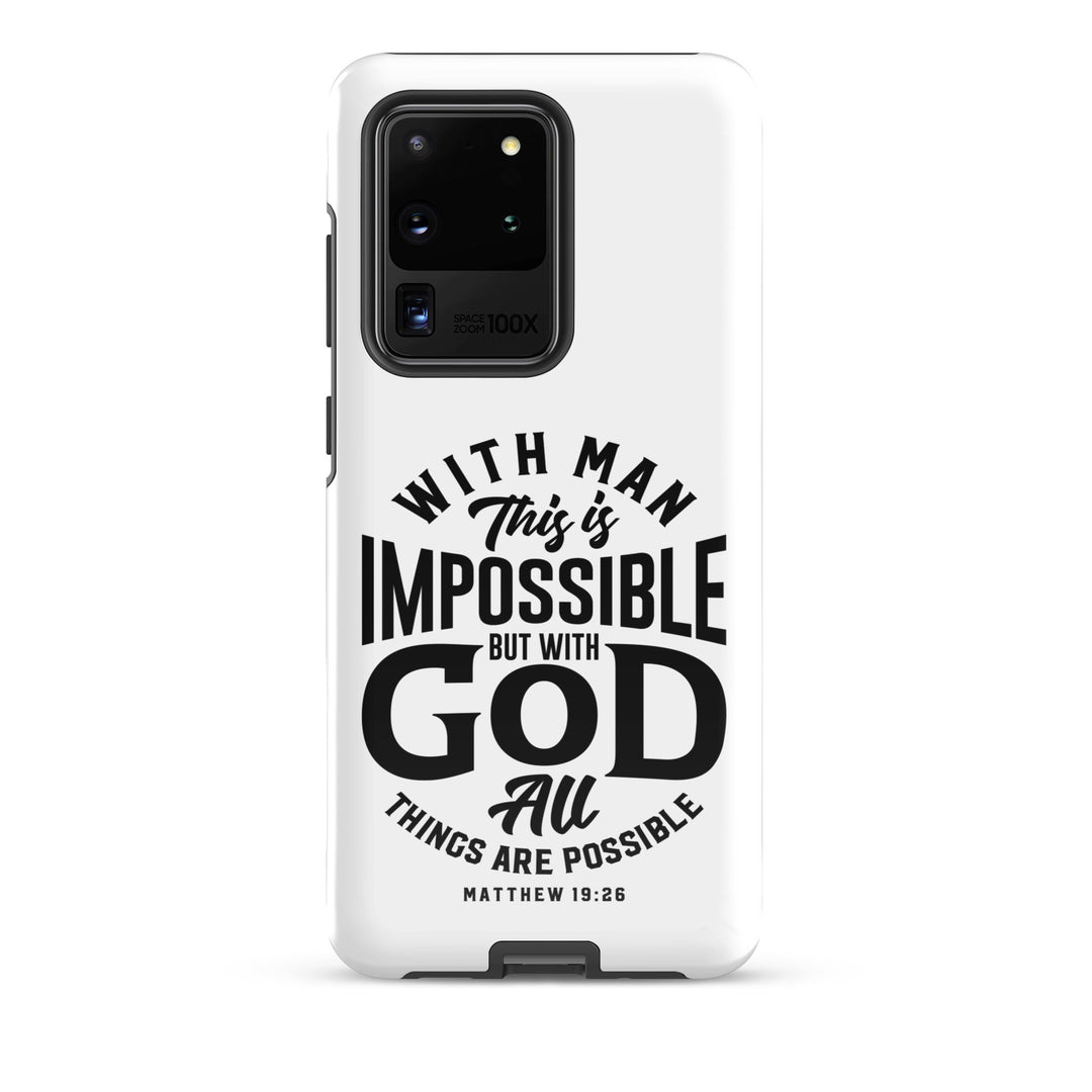 Christian Phone Case All Things Possible White for Samsung® Samsung® Phone Cases Glossy Samsung Galaxy S20 Ultra 