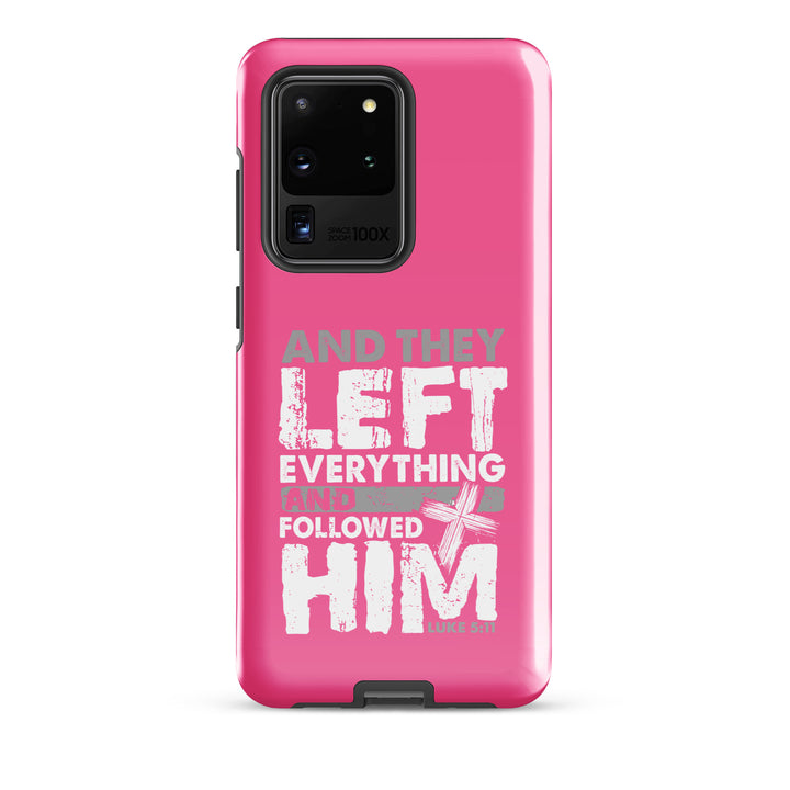 Christian Phone Case Left Everything Cross Pink for Samsung® Samsung® Phone Cases Glossy Samsung Galaxy S20 Ultra 