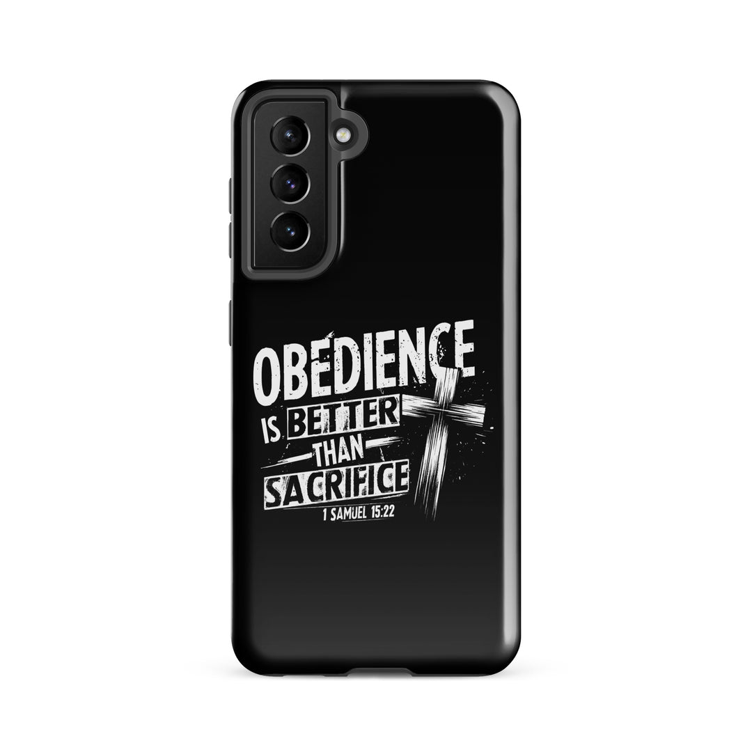 Christian Phone Case Obedience Is Better for Samsung® Samsung® Phone Cases Glossy Samsung Galaxy S21 FE 