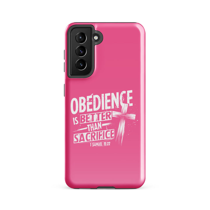 Christian Phone Case Obedience Is Better for Samsung® Samsung® Phone Cases Glossy Samsung Galaxy S21 FE 