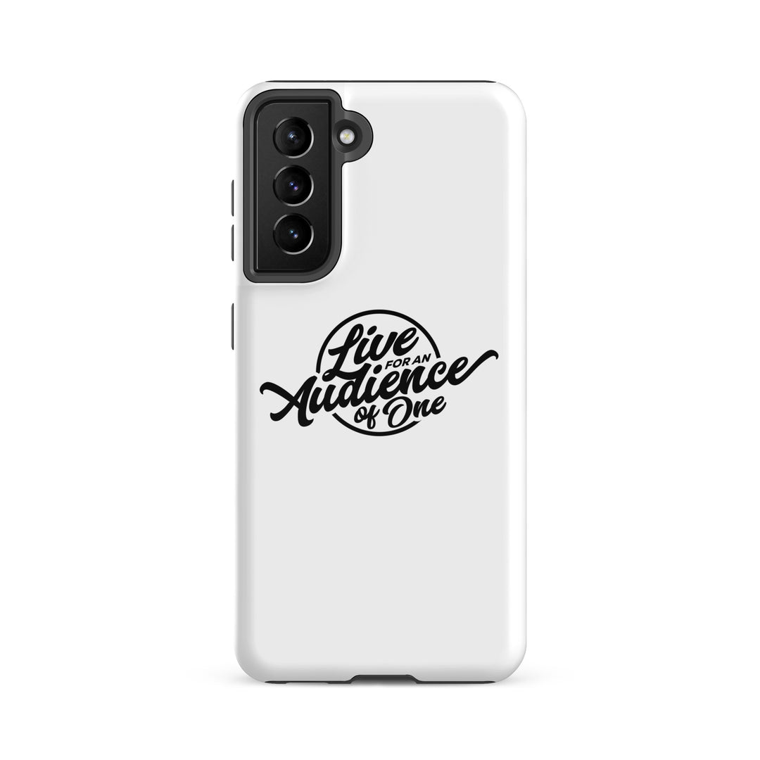 Christian Phone Case Audience of One White for Samsung® Samsung® Phone Cases Glossy Samsung Galaxy S21 FE 