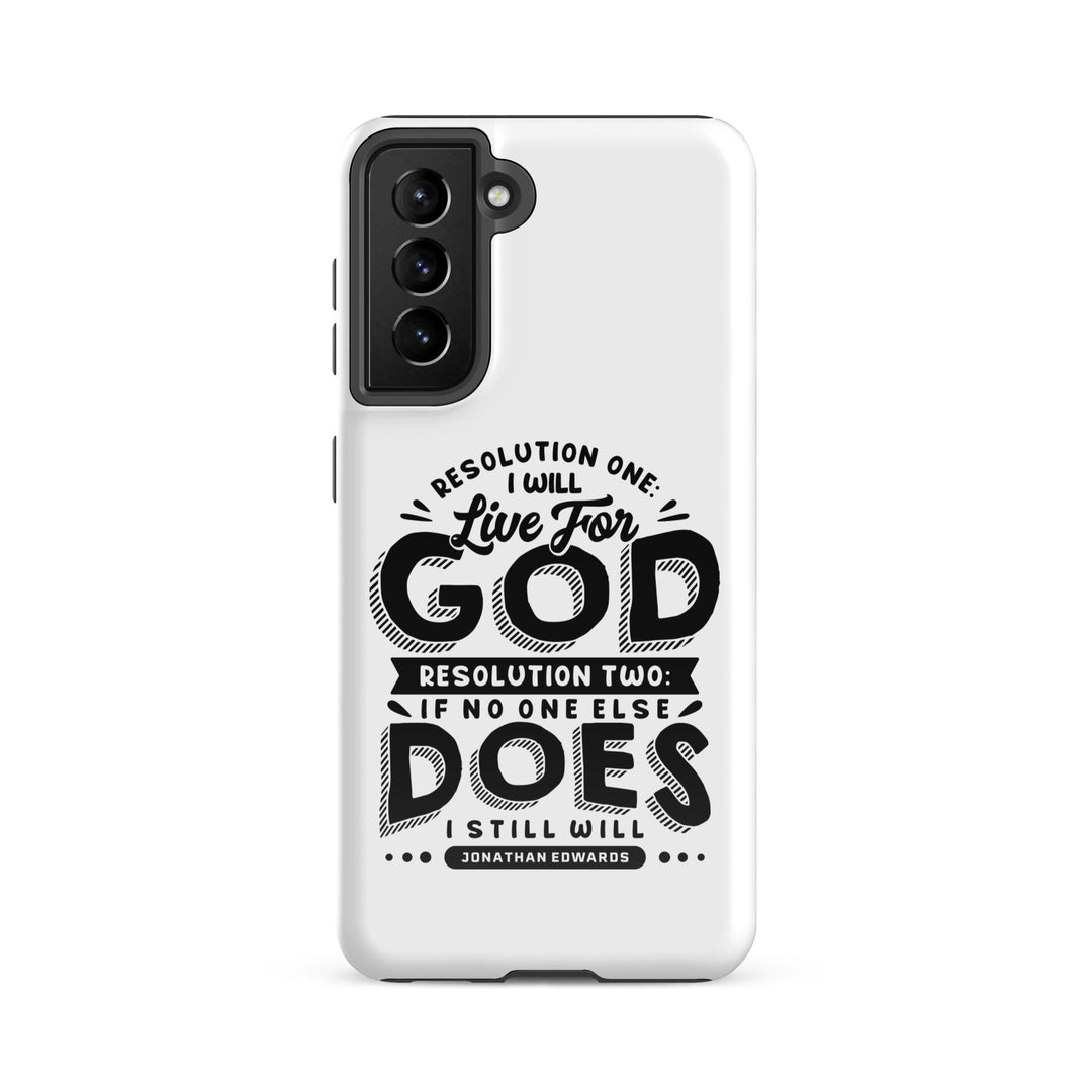 Christian Phone Case Live For God White for Samsung® Samsung® Phone Cases Glossy Samsung Galaxy S21 FE 