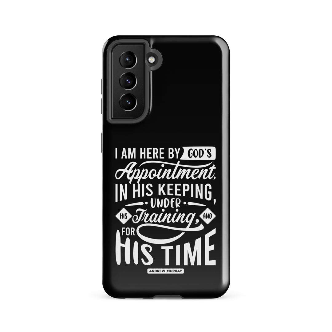 Christian Phone Case His Time Black for Samsung® Samsung® Phone Cases Glossy Samsung Galaxy S21 FE 