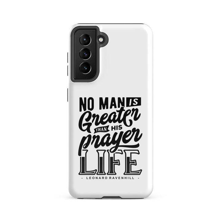 Christian Phone Case Prayer Life White for Samsung® Samsung® Phone Cases Glossy Samsung Galaxy S21 FE 