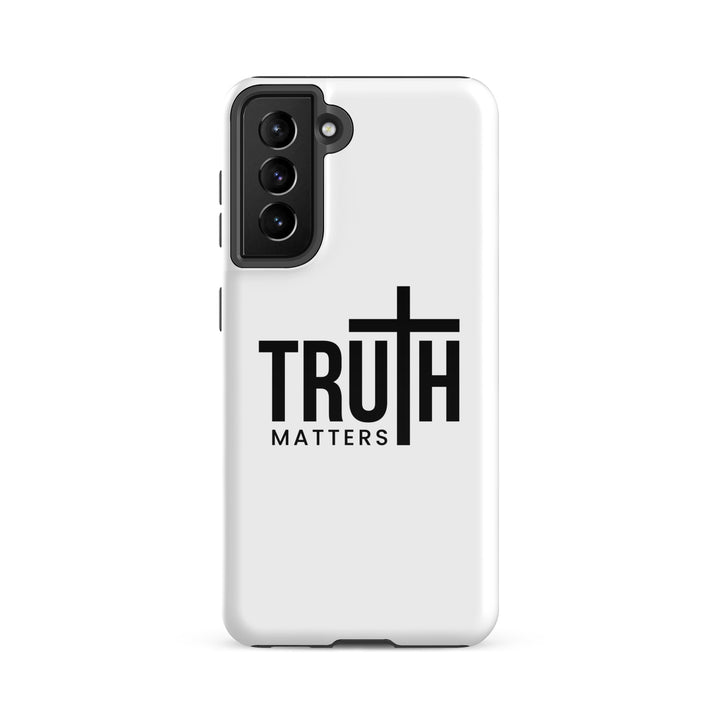 Christian Phone Case Truth Matters White for Samsung® Samsung® Phone Cases Glossy Samsung Galaxy S21 FE 