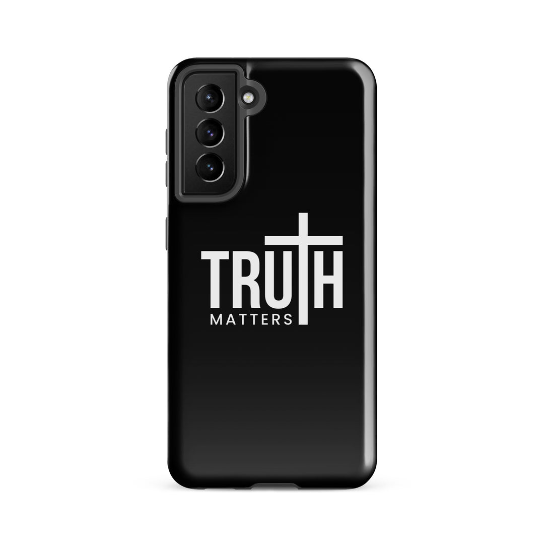 Christian Phone Case Truth Matters Black for Samsung® Samsung® Phone Cases Glossy Samsung Galaxy S21 FE 