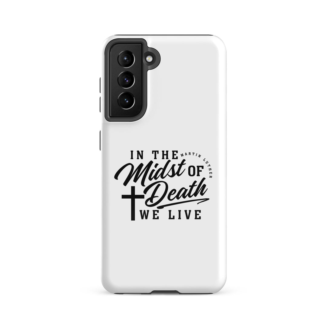 Christian Phone Case Midst of Death White for Samsung® Samsung® Phone Cases Glossy Samsung Galaxy S21 FE 