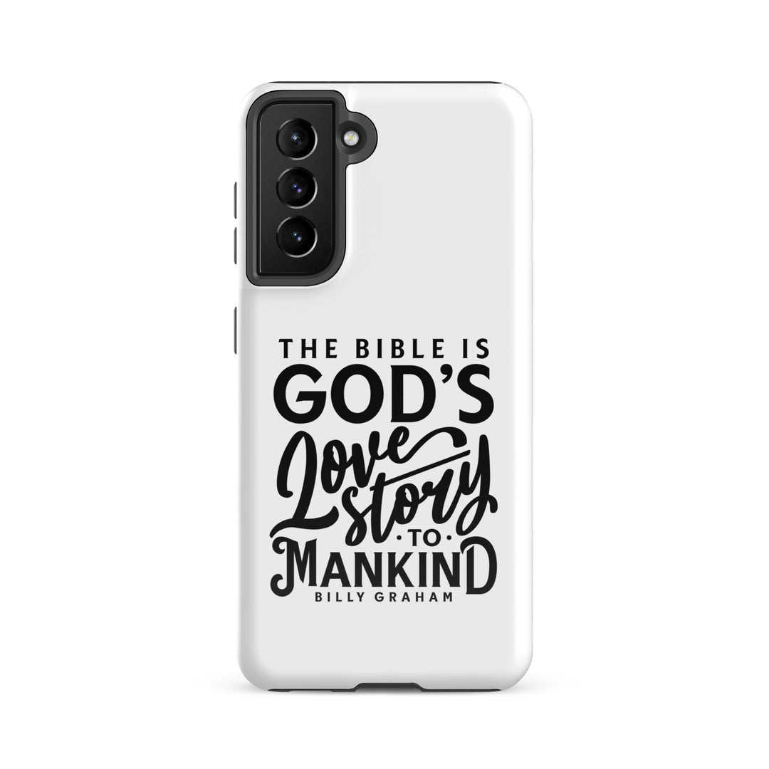 Christian Phone Case God's Love Story White for Samsung® Samsung® Phone Cases Glossy Samsung Galaxy S21 FE 