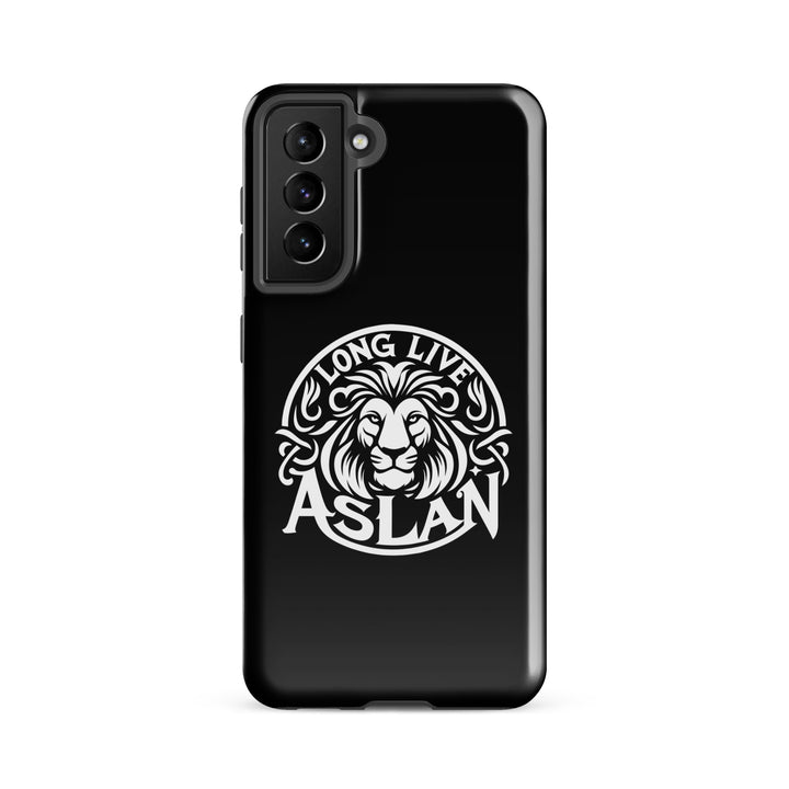 Christian Phone Case Long Live Aslan Black for Samsung® Samsung® Phone Cases Glossy Samsung Galaxy S21 FE 