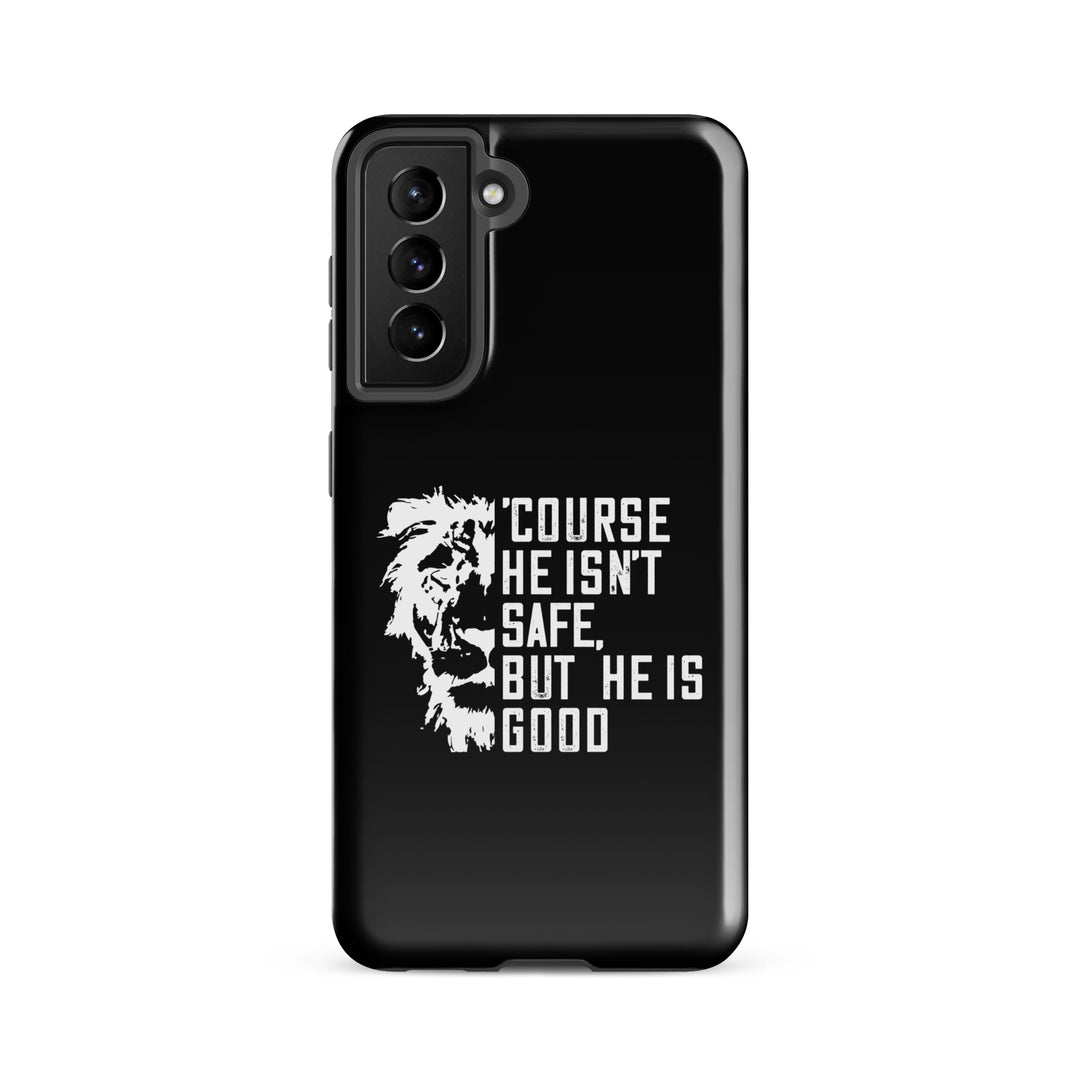 Christian Phone Case Christian Phone 'Course He Isn't Safe Black for Samsung® Samsung® Phone Cases Glossy Samsung Galaxy S21 FE 