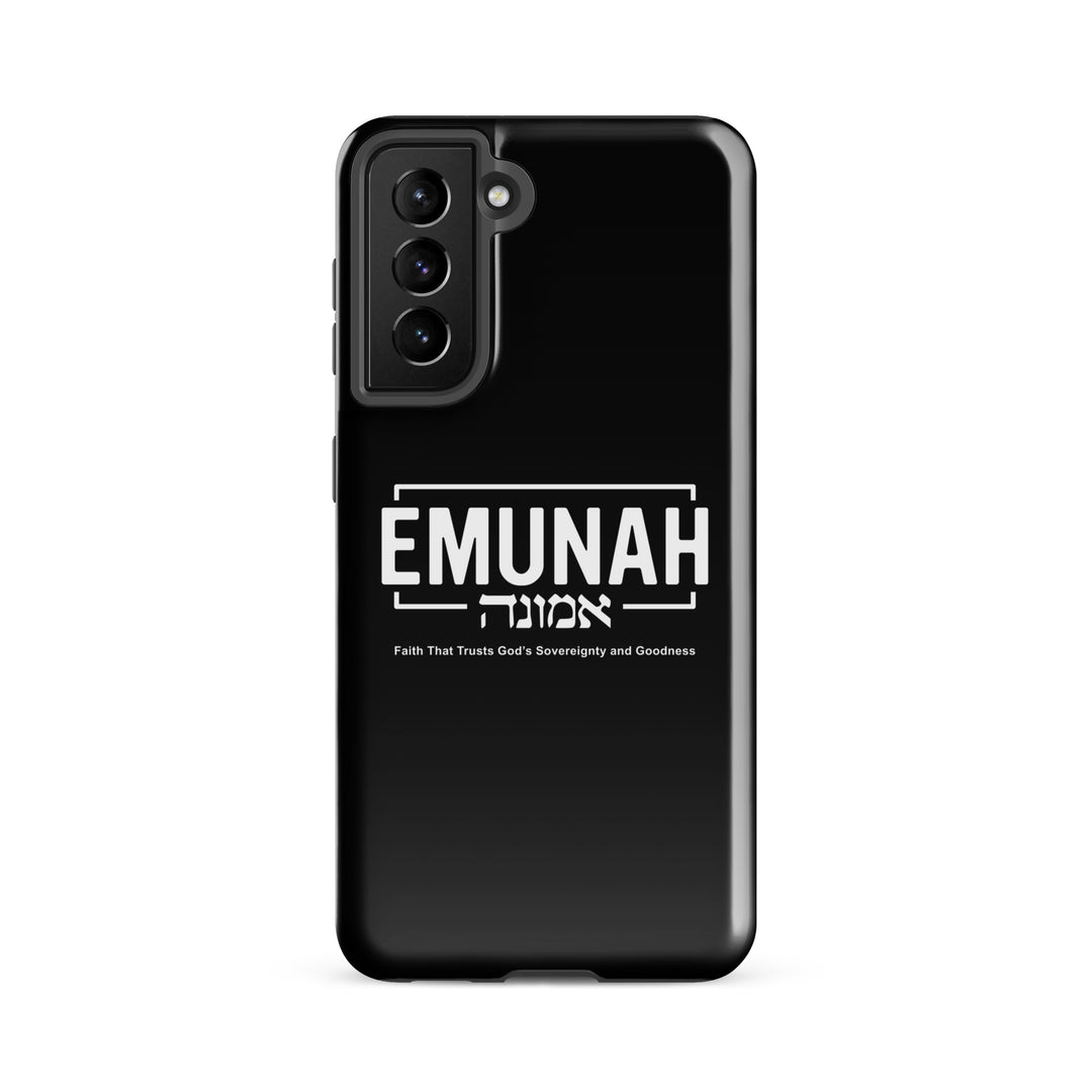 Christian Phone Case Emunah Faith That Trusts for Samsung® Samsung® Phone Cases Glossy Samsung Galaxy S21 FE 