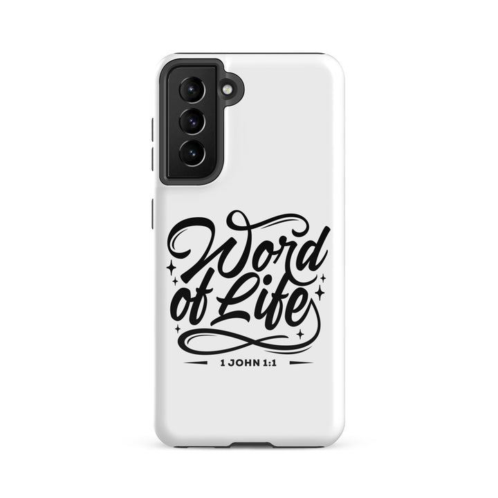 Christian Phone Case Word of Life White for Samsung® Samsung® Phone Cases Glossy Samsung Galaxy S21 FE 