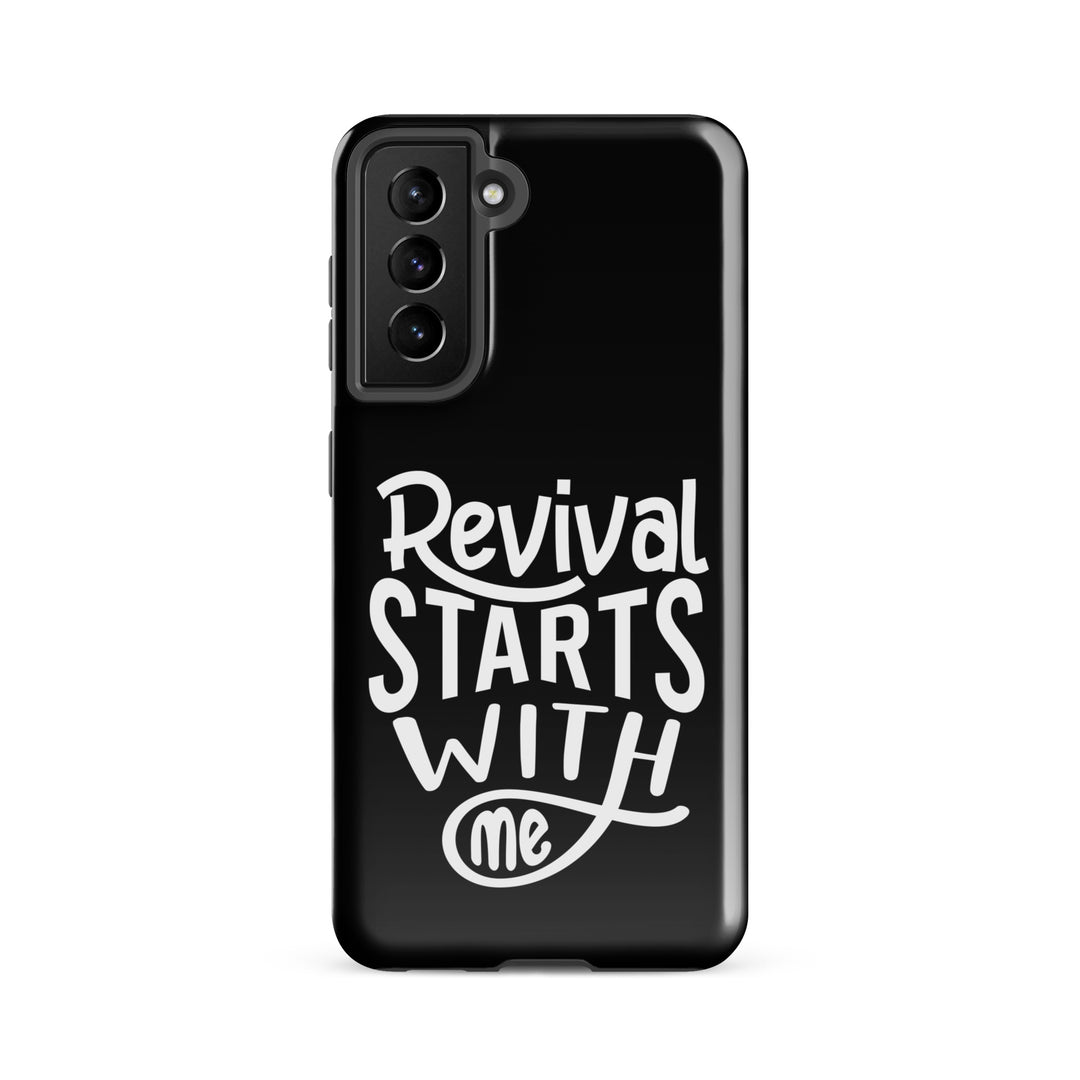 Christian Phone Case Revival Starts With Me Black for Samsung® Samsung® Phone Cases Glossy Samsung Galaxy S21 FE 