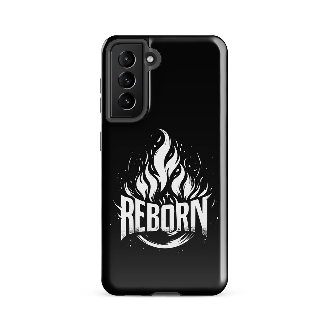 Christian Phone Case Reborn Black for Samsung® Samsung® Phone Cases Glossy Samsung Galaxy S21 FE 