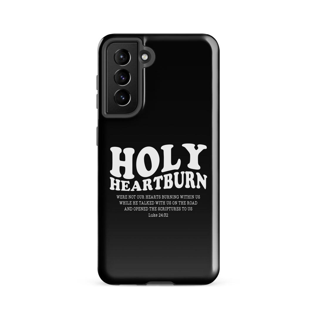 Christian Phone Case Holy Heartburn Black for Samsung® Samsung® Phone Cases Glossy Samsung Galaxy S21 FE 