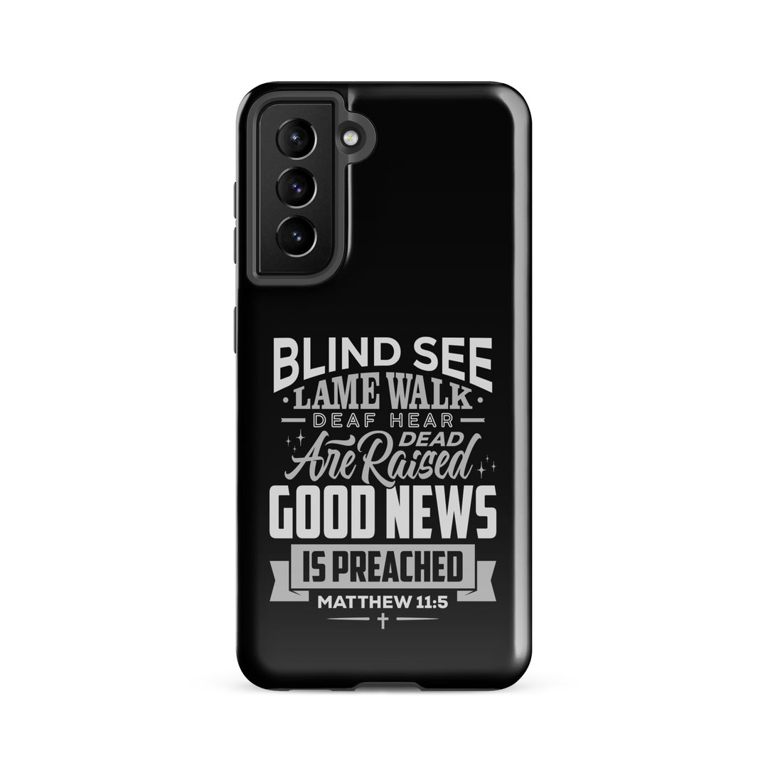 Christian Phone Case Go and Tell John Black for Samsung® Samsung® Phone Cases Glossy Samsung Galaxy S21 FE 