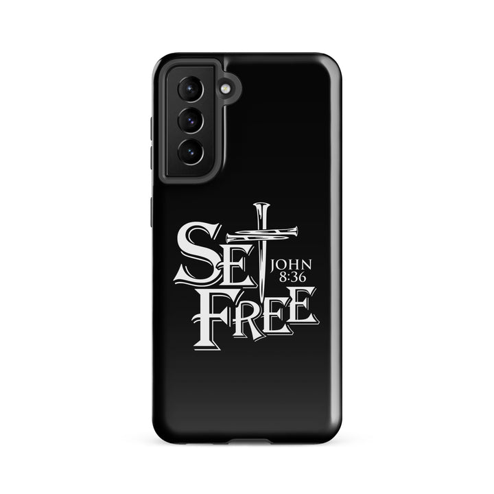 Christian Phone Case Set Free Black for Samsung® Samsung® Phone Cases Glossy Samsung Galaxy S21 FE 