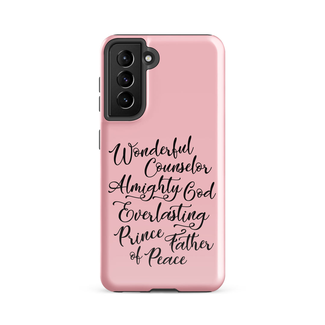 Christian Phone Case Wonderful Counselor Pink for Samsung® Samsung® Phone Cases Glossy Samsung Galaxy S21 FE 