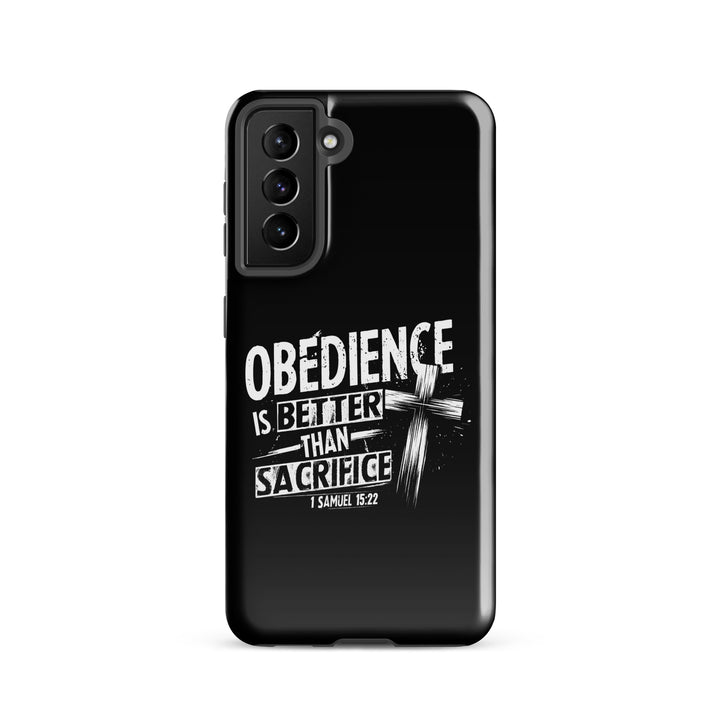 Christian Phone Case Obedience Is Better for Samsung® Samsung® Phone Cases Glossy Samsung Galaxy S21 